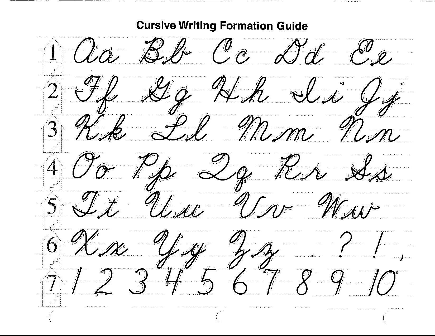 cursive writing how to teach
