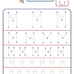 Preschool Letter Tracing Worksheet   Letter M Different With Regard To M Letter Tracing