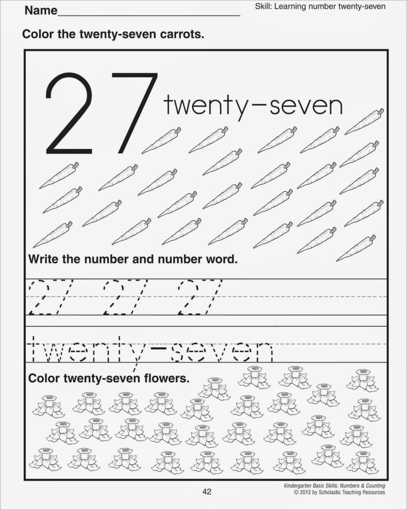Preschool Number Worksheets Worksheet Christmas Countdown