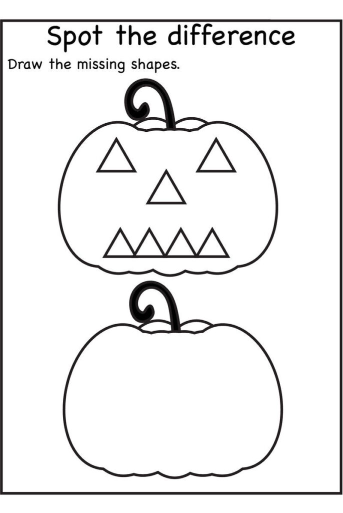 Printable Activity Books For 3 Year Olds Shape | Halloween