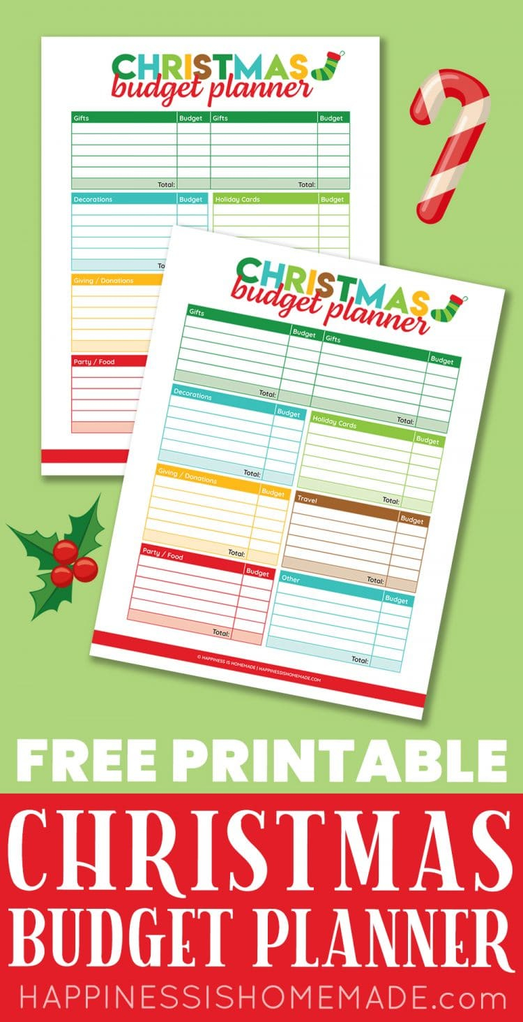 Printable Christmas Budget Planner - Happiness Is Homemade