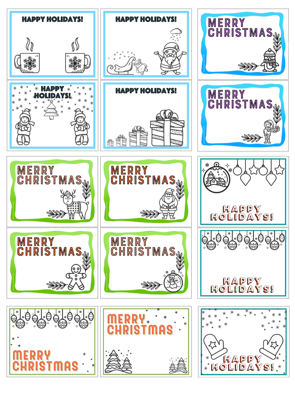 Printable Christmas Cards – Esl Flashcards