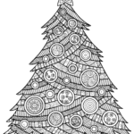 Printable Christmas Tree Coloring Pages Worksheets