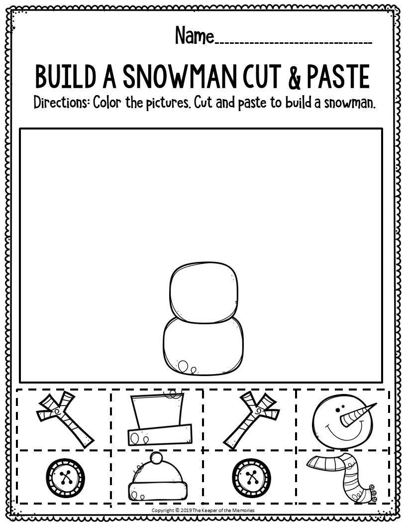 Printable Fine Motor Christmas Preschool Worksheets