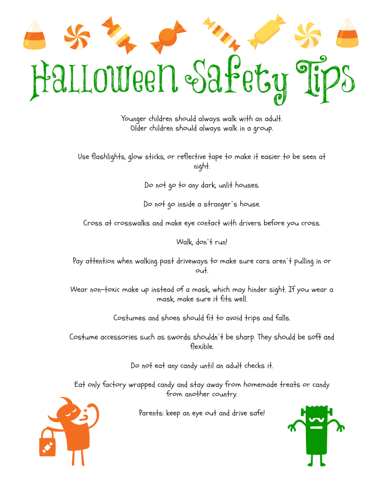 Printable} Halloween Safety Tips - The Frugal Fairy