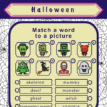 Printable Halloween Worksheets, Flashcards And Games