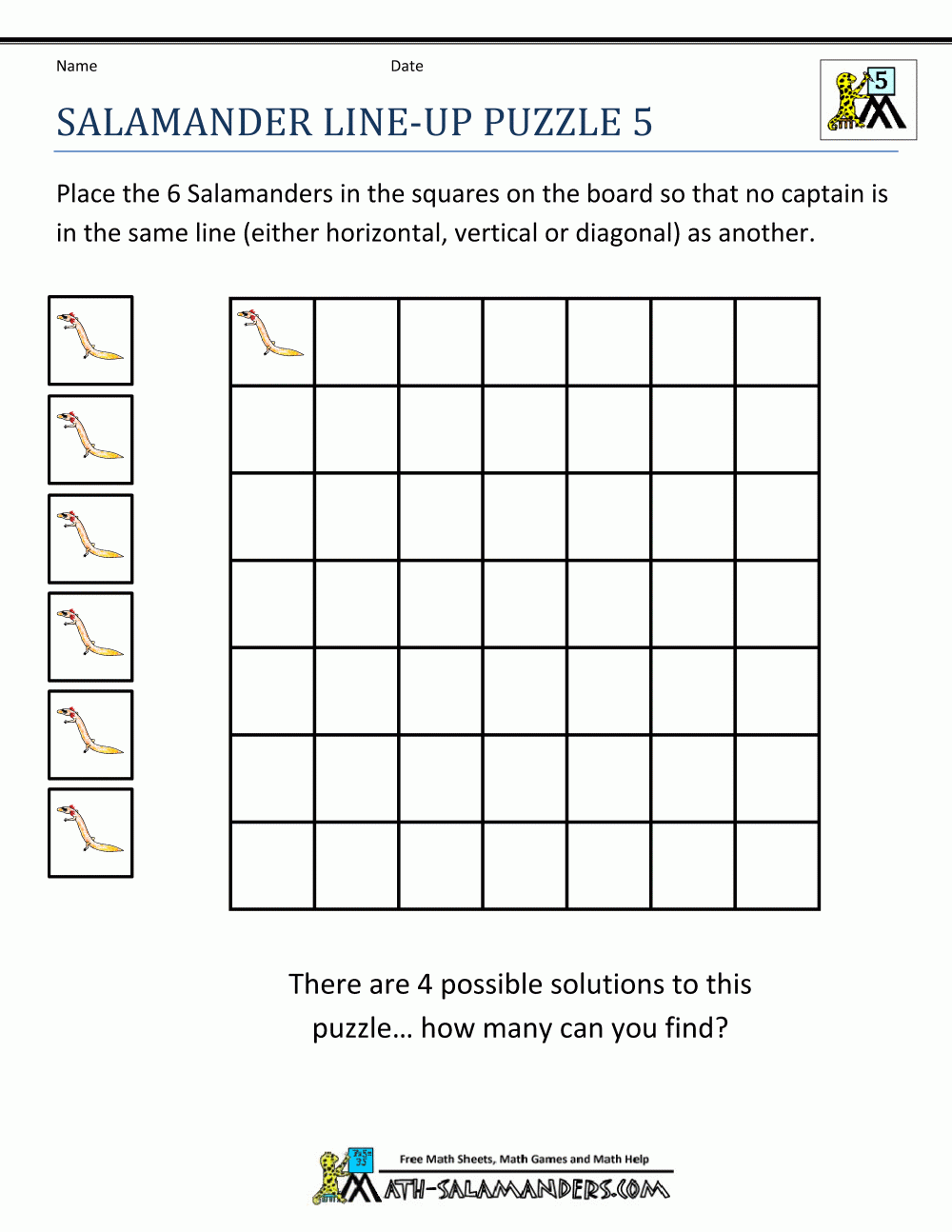 Printable Math Puzzles 5Th Grade