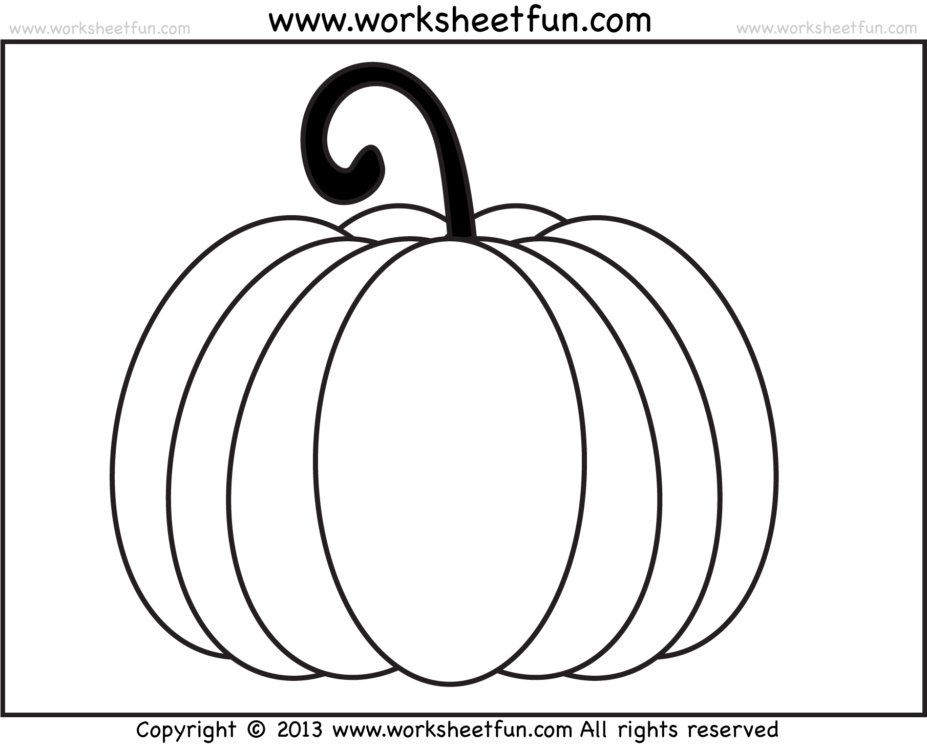 Pumpkin Coloring – 3 Worksheets / Free Printable Worksheets