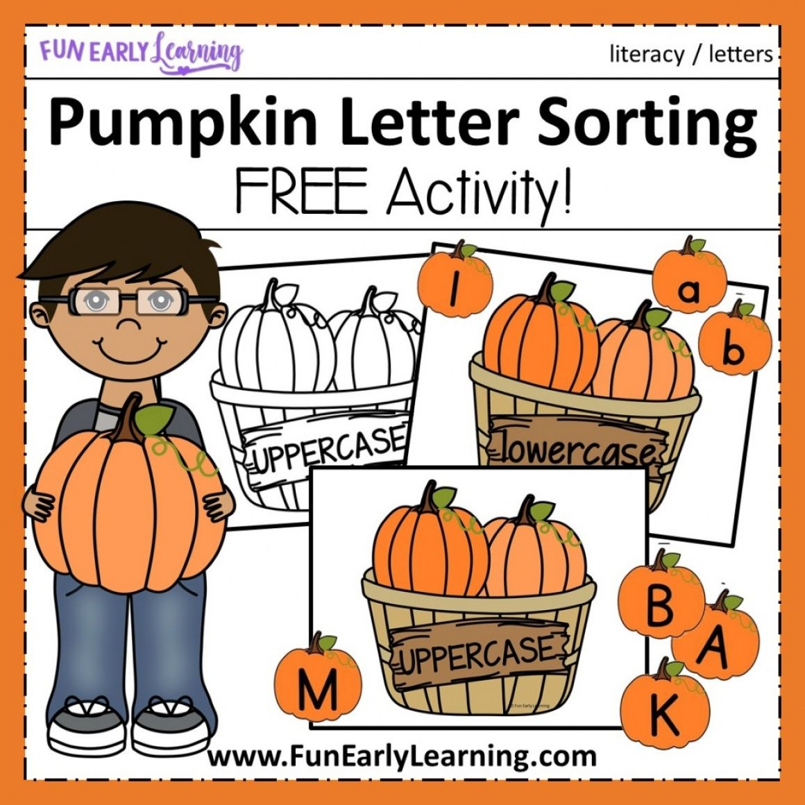 Pumpkin Letter Sorting Activity | Letter Sorting Activities