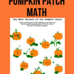 Pumpkin Patch Math | Worksheet | Education | Pumpkin