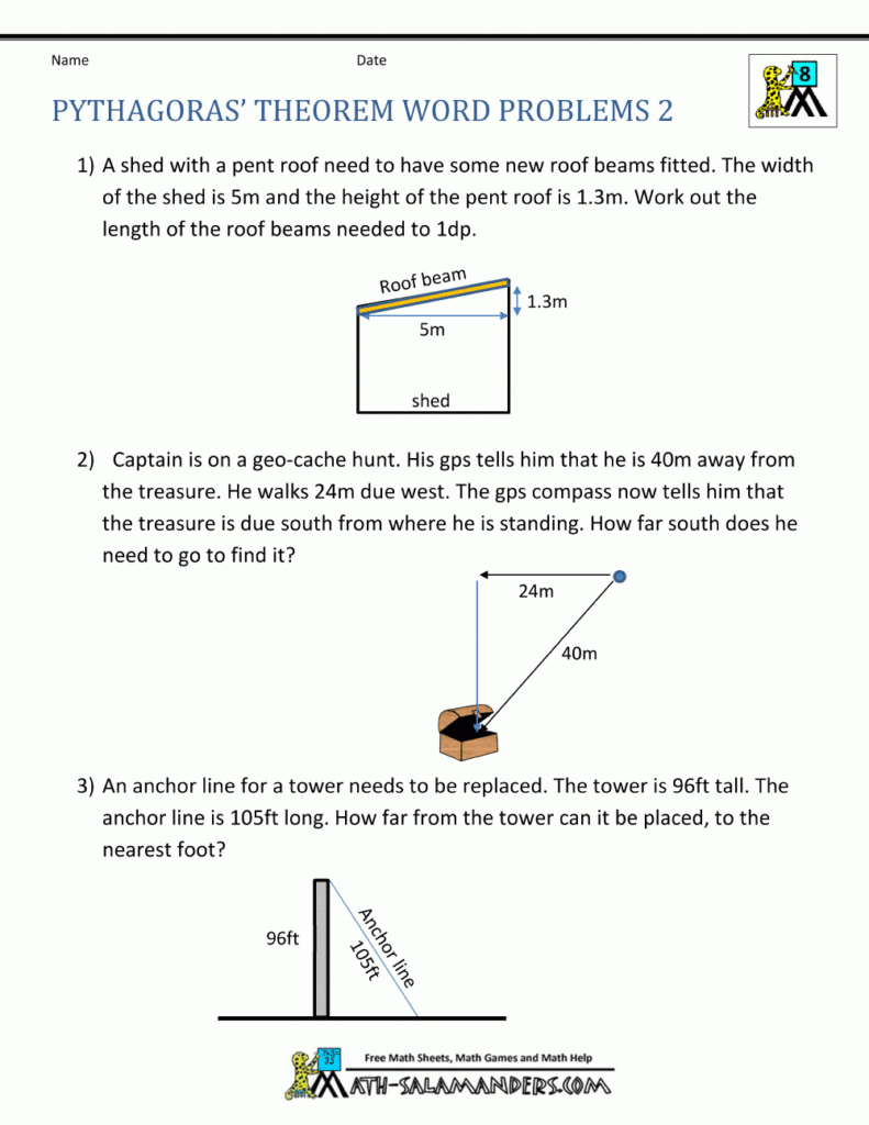 Pythagoras Theorem Questions