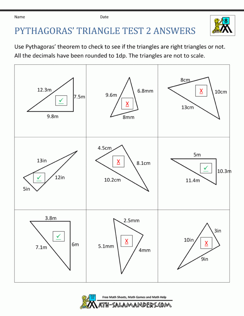 Pythagoras Theorem Questions