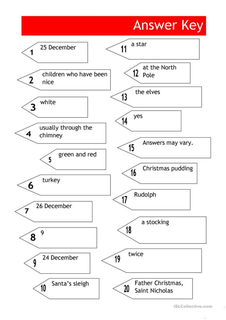 Quiz   Easy Xmas Quiz   English Esl Worksheets For Distance