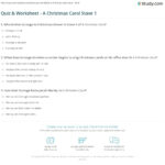 Quiz & Worksheet   A Christmas Carol Stave 1 | Study
