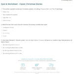 Quiz & Worksheet   Classic Christmas Stories | Study