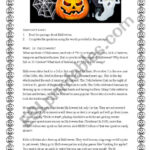 Reading Comprehension On Halloween   Esl Worksheetmj Ay2002