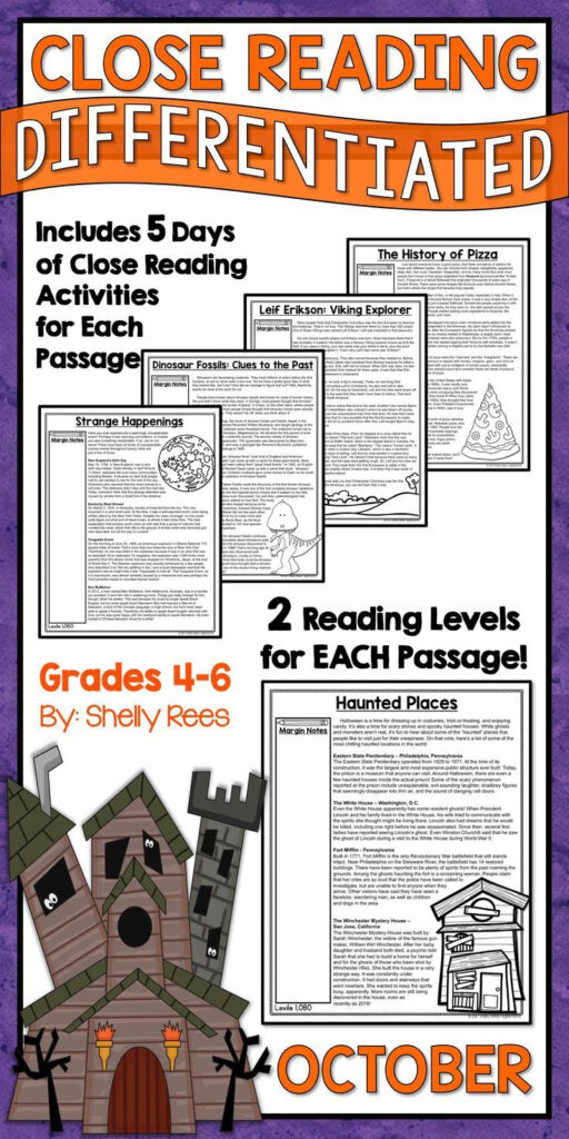 Reading Comprehension Passages And Questions   October Close