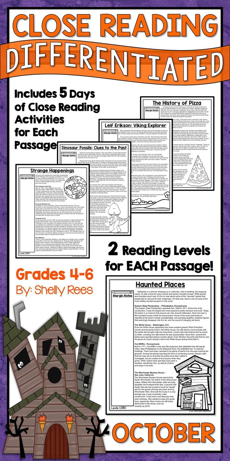 Reading Comprehension Passages And Questions - October Close