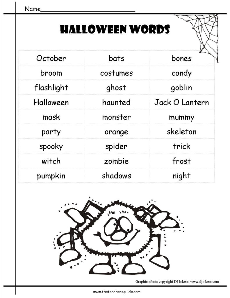 Reading Worksheets: Halloween Printouts From The Guide Reading Worksheets: Halloween Printouts From The Guide
