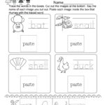 Rhyming Words Worksheet   Free Kindergarten English