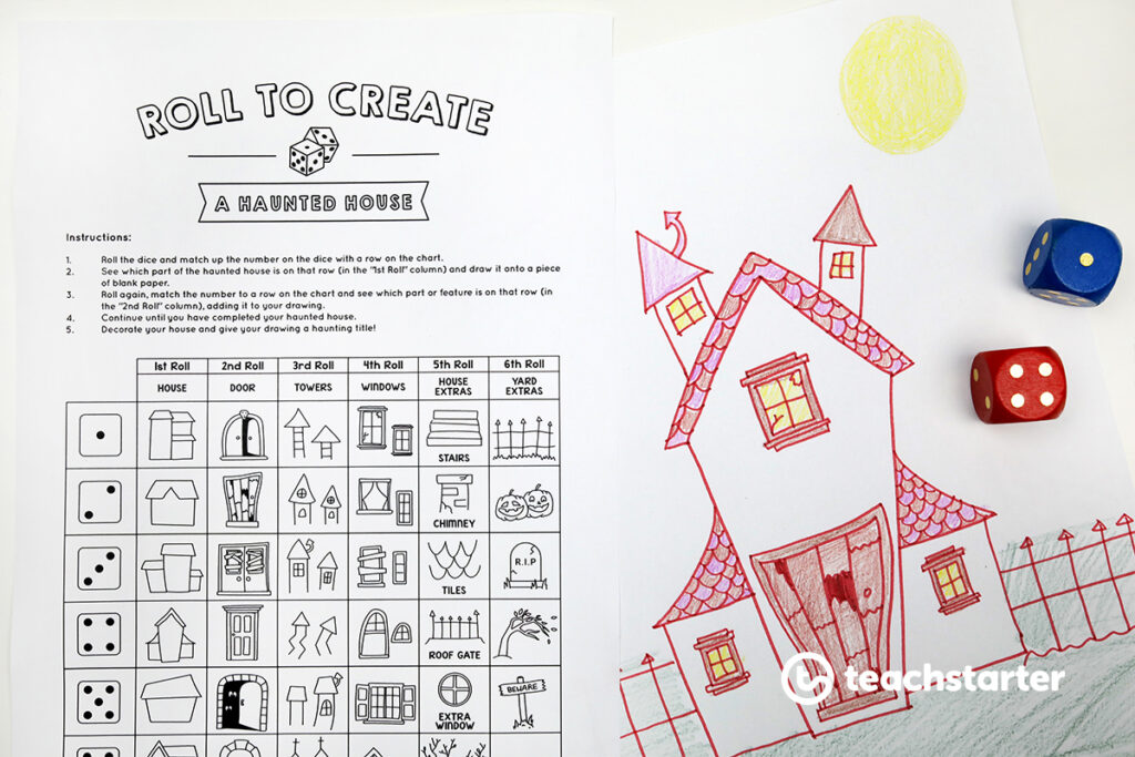 Ridiculously Fun "roll A Story" Printable Halloween Worksheets