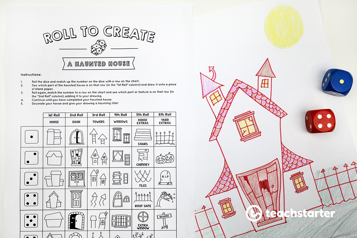 Ridiculously Fun &amp;quot;roll A Story&amp;quot; Printable Halloween Worksheets