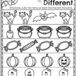 Same Different Worksheets Printable In 2020 | Halloween