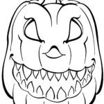 Scary Pumpkin Coloring Page | Free Printable Coloring Pages