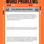 Scary Skeleton Word Problems | Worksheet | Education