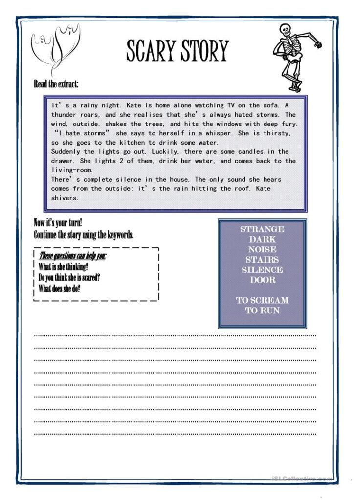 Scary Story   English Esl Worksheets For Distance Learning