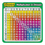 Scholastic Reinforcement Stickers, Multiplication/division