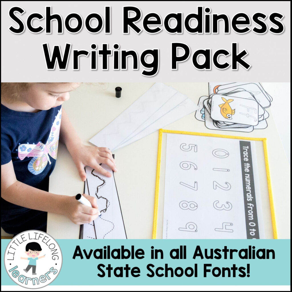 School Readiness Writing Pack Within Name Tracing Nsw Font