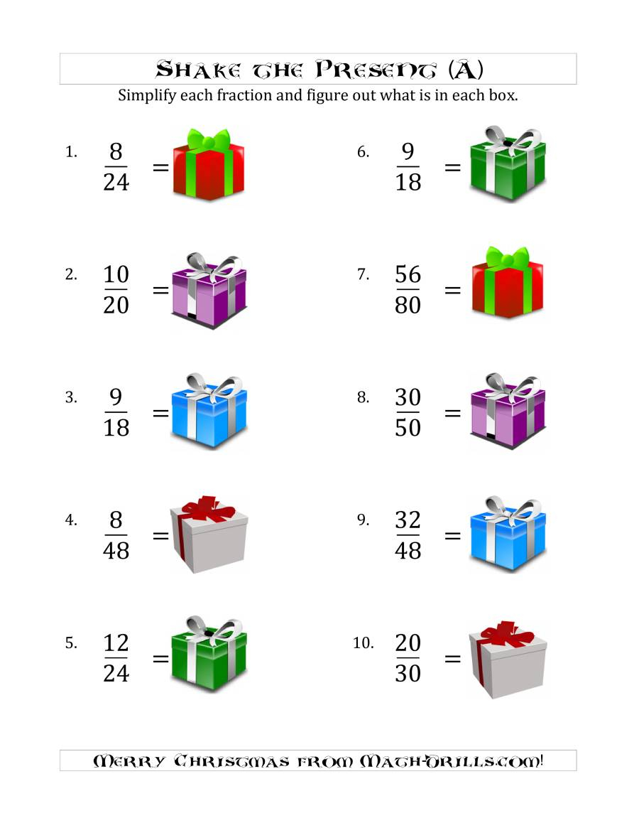 Shake The Present Simplified Fractions (A)