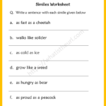 Similes Worksheets For Grade 6   Your Home Teacher
