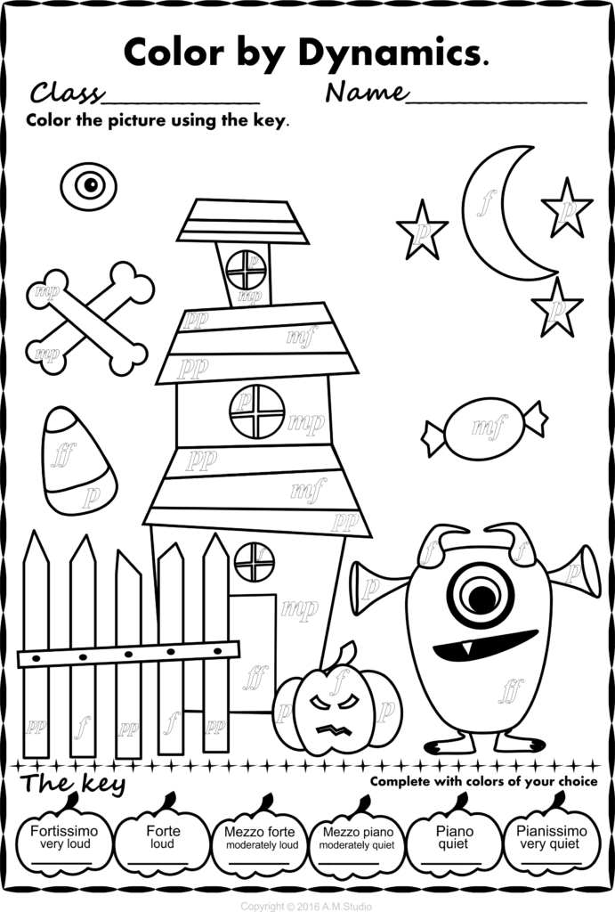 Simple And Fun Halloween Music Activity For Kids. This Set