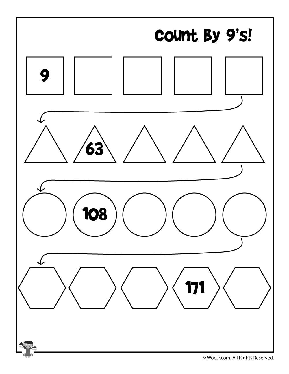 Simple Skip Counting Worksheets To Print | Woo! Jr. Kids