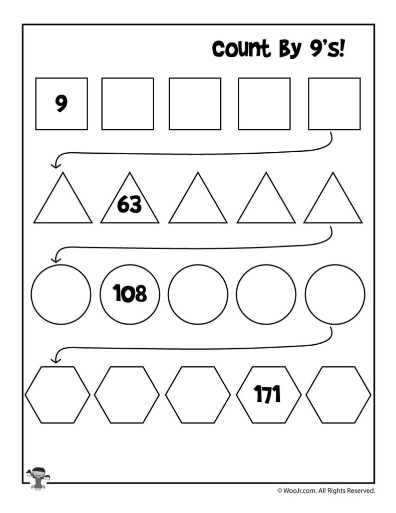 Simple Skip Counting Worksheets To Print | Woo! Jr. Kids