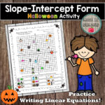 Slope Intercept Form Halloween Activity (Writing Linear