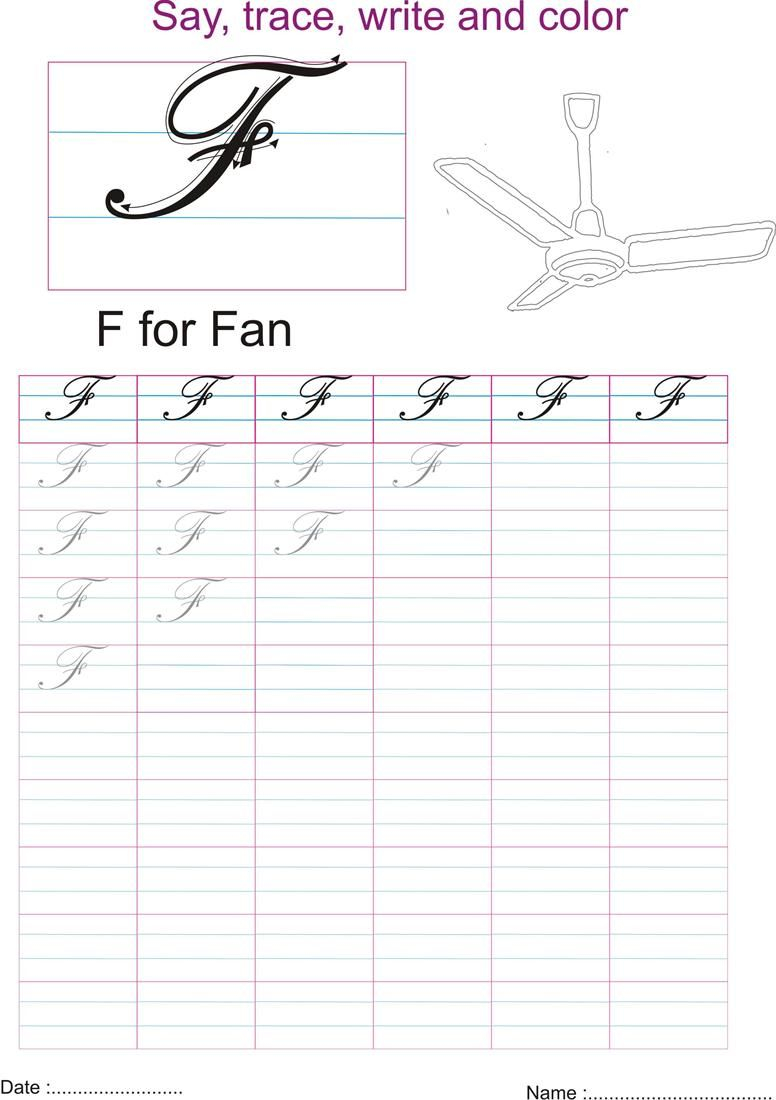 Small Letter F Cursive