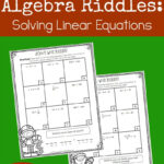 Solving Linear Equations Activity Pages Christmas Theme