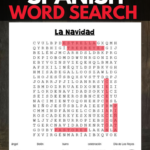 Spanish Christmas Activity   Spanish Word Search   La