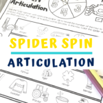 Spider Spin Articulation | Halloween Worksheets, Speech
