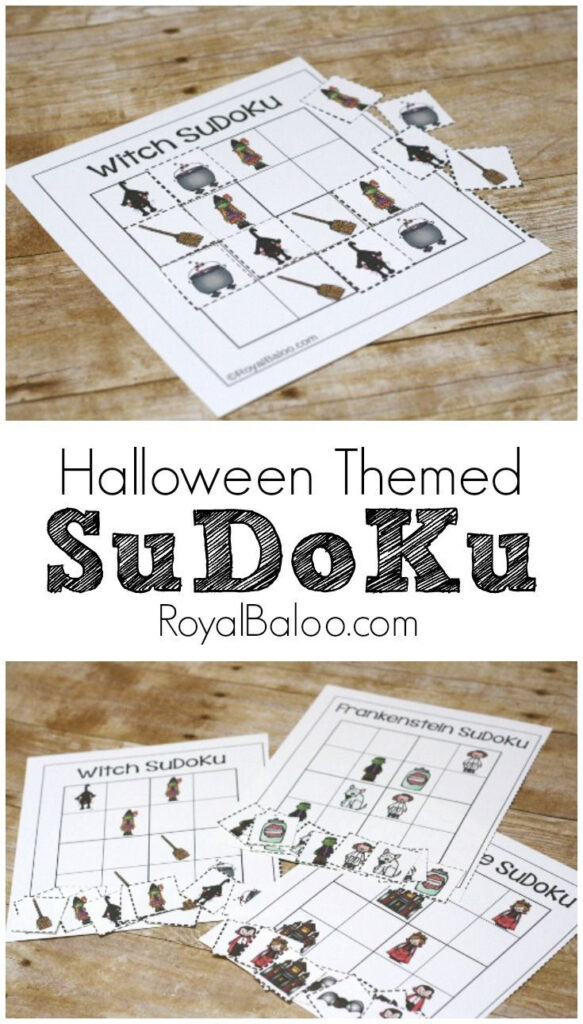 Spooky Halloween Sudoku Free Printable For Kids   Royal