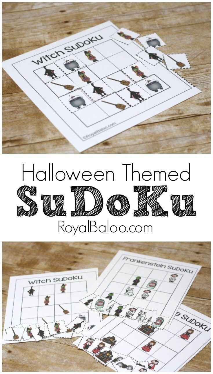 Spooky Halloween Sudoku Free Printable For Kids - Royal