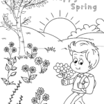 Spring Coloring Page Coloring Sheet | Spring Coloring Pages