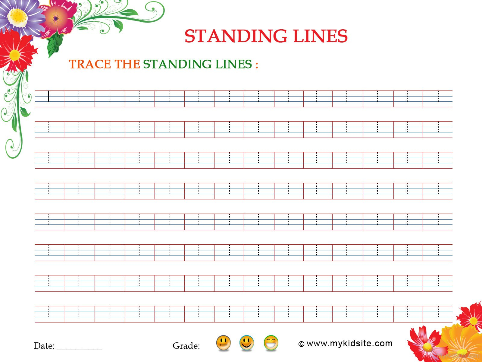 Standing Lines Worksheet