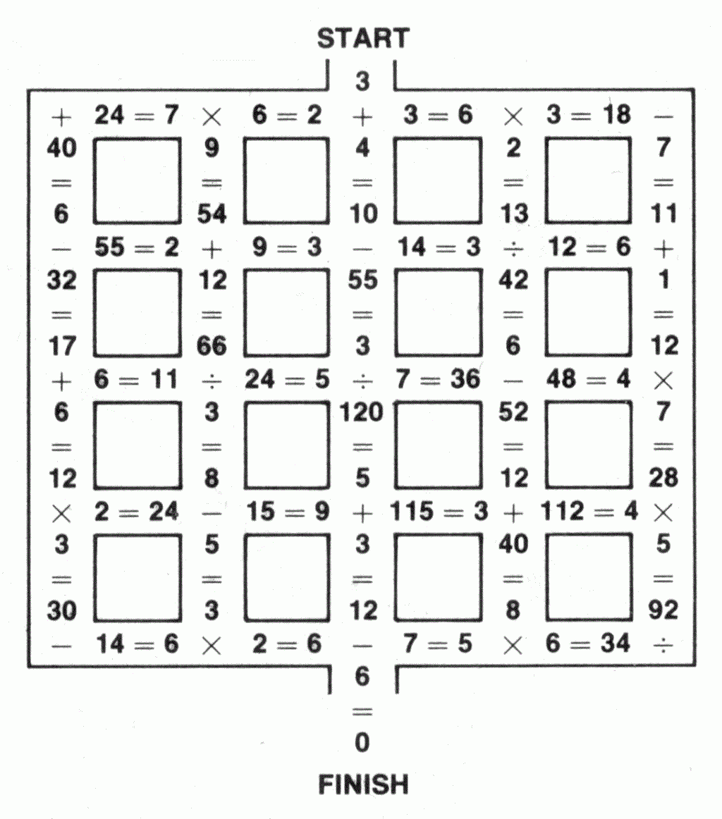 Subtraction Kindergarten Worksheet Math Maze | Printable