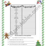 Superlatives: Christmas Adjectives   Esl Worksheetmarta