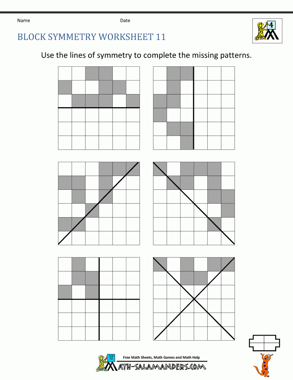 Symmetry Worksheet