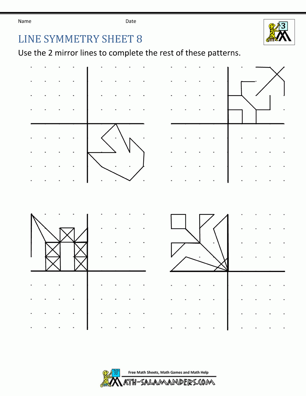 Symmetry Worksheets